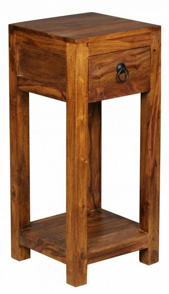 Telefontisch - Sheesham Massiv Gebeizt - Mit Schublade 3 Telefontisch - Sheesham Massiv Gebeizt - Mit Schublade