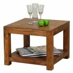 Couchtisch - Braun Gebeizt - Sheesham Massiv