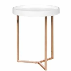 Beistelltisch - Kupfer-weiß - 51 Cm Hoch