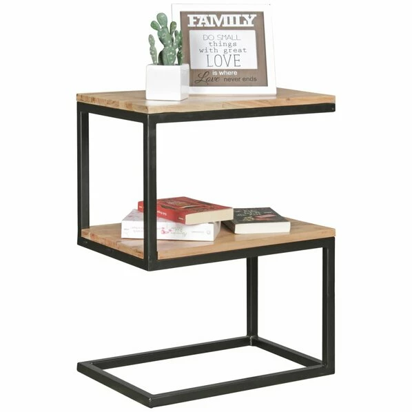 Beistelltisch S-Form - Akazie Massiv 3 Beistelltisch S-Form - Akazie Massiv