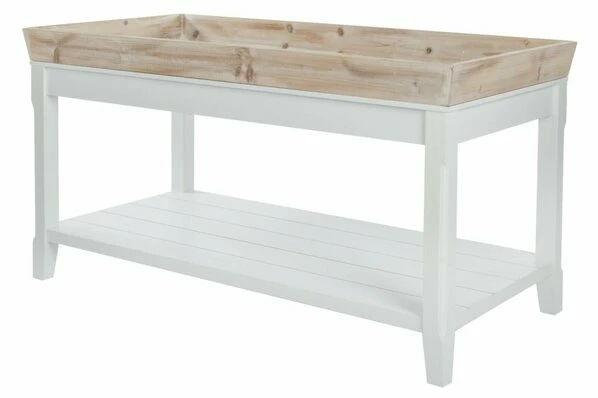 Beistelltisch - Weiß - Abnehmbares Tablett - 100 Cm Breit 3 Beistelltisch - Weiß - Abnehmbares Tablett - 100 Cm Breit