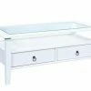 Couchtisch - Kiefer Massiv - Weiß - Glas - Mit Schubkästen 2 Couchtisch - Kiefer Massiv - Weiß - Glas - Mit Schubkästen -Luca Bessoni shop 9002927100 1600Wx1600H 598Wx598H