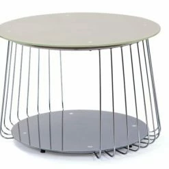 Couchtisch RIVA - Grau-cappucino - Glas - 70 Cm