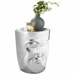 Beistelltisch - Silberfarben - Aluminium