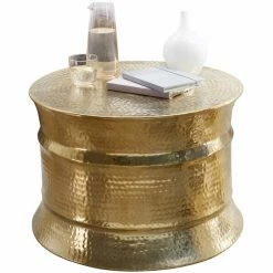 Beistelltisch - Goldfarben - Aluminium - 62 Cm