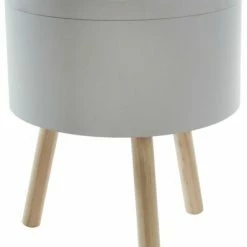 Beistelltisch LUUK - Weiß - Mit Staufach