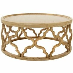 Couchtisch AMAZONIA - Tannenholz - ø 80