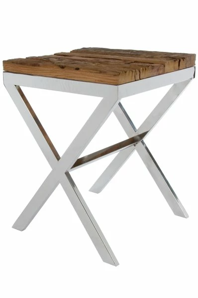 Beistelltisch XENTURY - Natur-silberfarben - 45x45 Cm 3 Beistelltisch XENTURY - Natur-silberfarben - 45x45 Cm