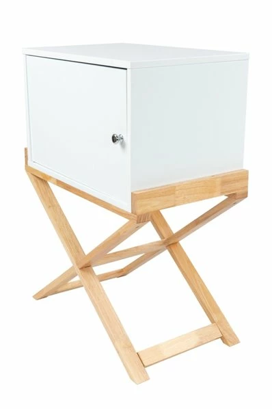 Schränkchen VALERIE - Weiß-braun - 1 Drehtür - 56 Cm 3 Schränkchen VALERIE - Weiß-braun - 1 Drehtür - 56 Cm