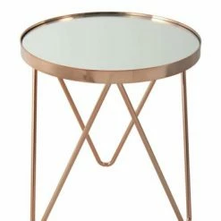 Beistelltisch BONNIE - Rosefarben - Mit Spiegel