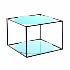 Beistelltisch CODY - Blau-schwarz - 50x50 Cm