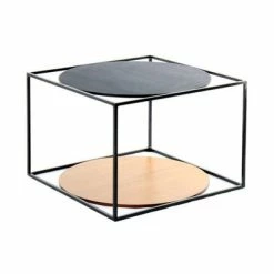 Beistelltisch CODY - Braun-schwarz - 50x50 Cm