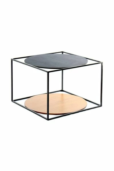 Beistelltisch CODY - Braun-schwarz - 50x50 Cm 3 Beistelltisch CODY - Braun-schwarz - 50x50 Cm