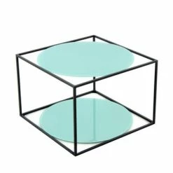 Beistelltisch CODY - Grün-schwarz - 50x50 Cm