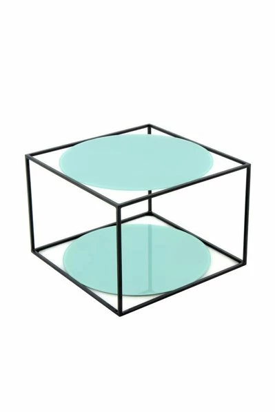 Beistelltisch CODY - Grün-schwarz - 50x50 Cm 3 Beistelltisch CODY - Grün-schwarz - 50x50 Cm