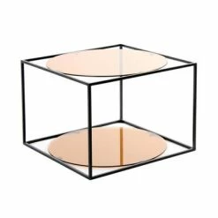 Beistelltisch CODY - Terra-schwarz - 50x50 Cm