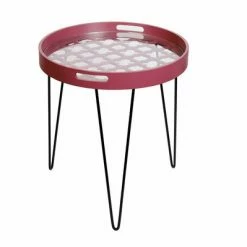 Beistelltisch RIVER - Rot - Metall - 50 Cm Breit