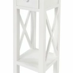 Beistelltisch MERIDIAN - Weiß - Mit 1 Schublade