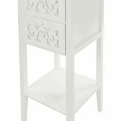 Telefontisch ROMANTIC - Weiß - Holz - Mit 2 Schubladen