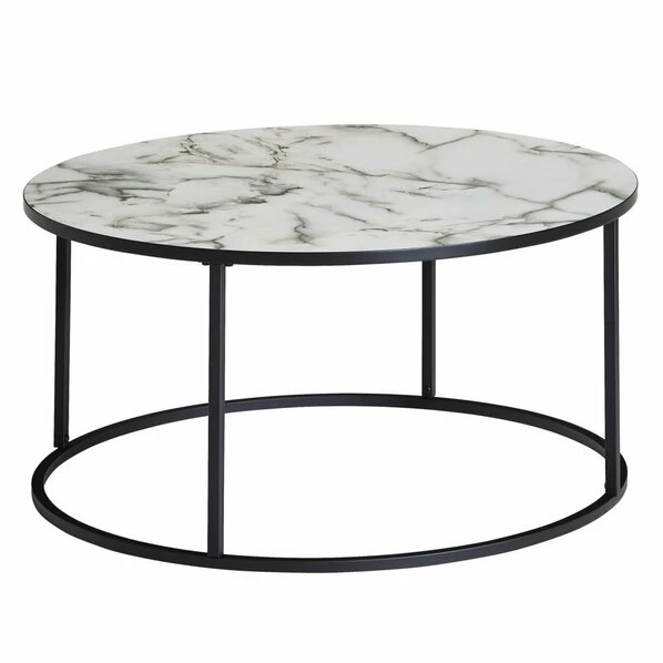 Couchtisch - Weiß-schwarz - 80 Cm 3 Couchtisch - Weiß-schwarz - 80 Cm