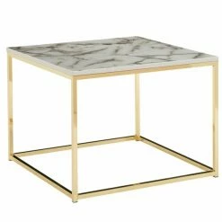 Couchtisch - Marmor-gold - 60 Cm