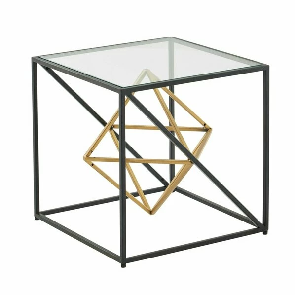 Couchtisch - Schwarz-gold - Glas - 46 Cm 3 Couchtisch - Schwarz-gold - Glas - 46 Cm
