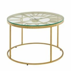 Couchtisch - Gold - Glas - 60 Cm