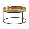 Couchtisch - Gold-schwarz - Aluminium - 62 Cm