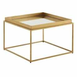 Couchtisch - Gold - Glas - 60 Cm
