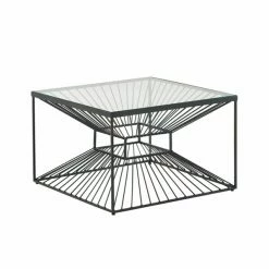 Couchtisch - Schwarz - Glas - 55 Cm